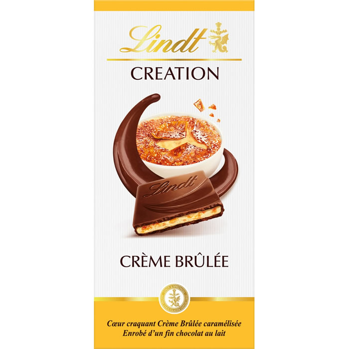 LINDT Création Tablette de chocolat au lait à la crème brûlée