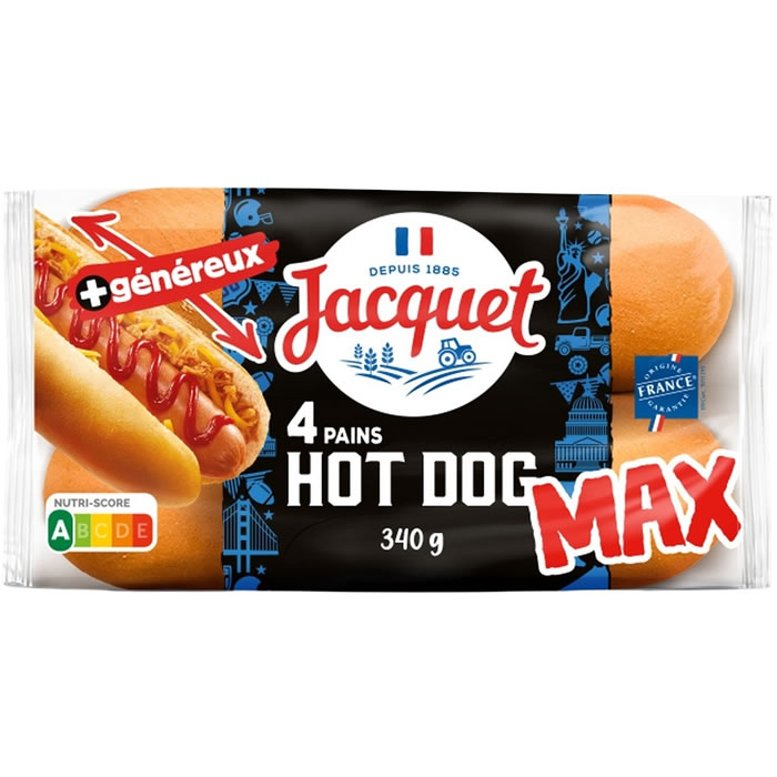 JACQUET Pains hot dogs nature maxi