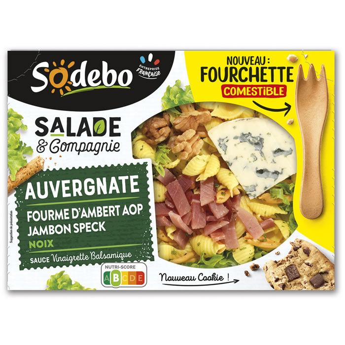 SODEBO Salade & Compagnie Salade Auvergnate au jambon speck et fourme d'Ambert AOP