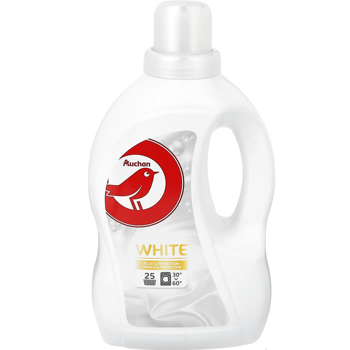 AUCHAN Lessive liquide pour linge blanc