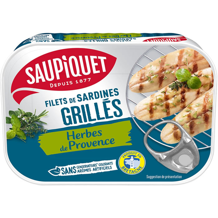 SAUPIQUET Filets de sardines grillés aux herbes de Provence