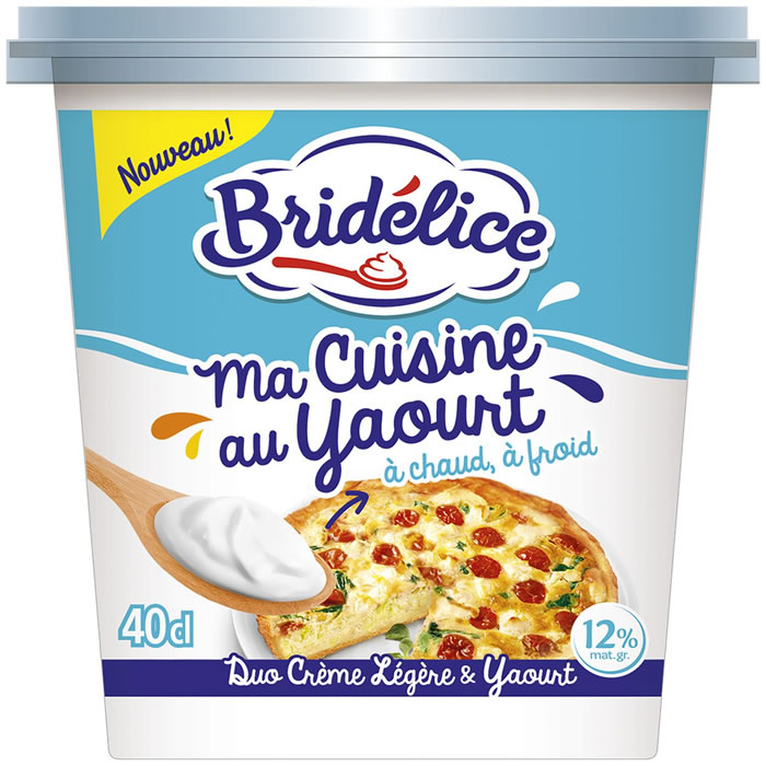 BRIDELICE Ma cuisine au yaourt Spécialité à base de crème et de yaourt