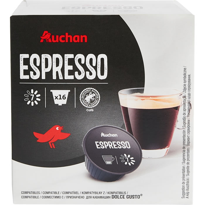 AUCHAN : Capsules de café espresso N°7 - chronodrive