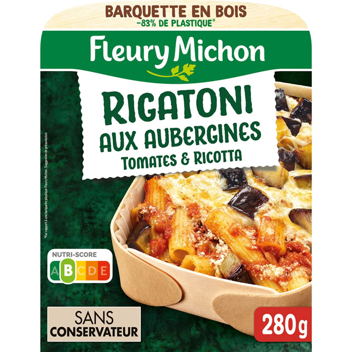 FLEURY MICHON Rigatoni aux aubergines et tomates