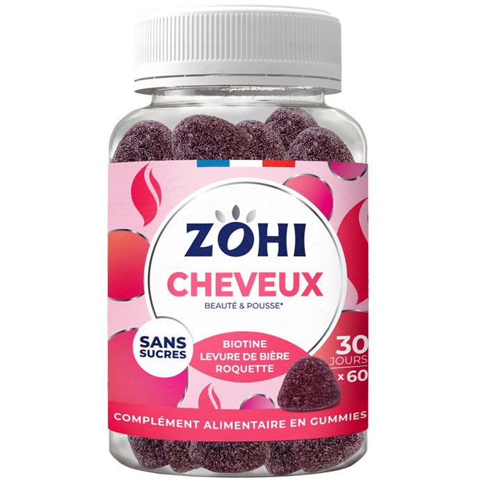 ZOHI Cheveux Compléments alimentaires goût cerise sans sucres