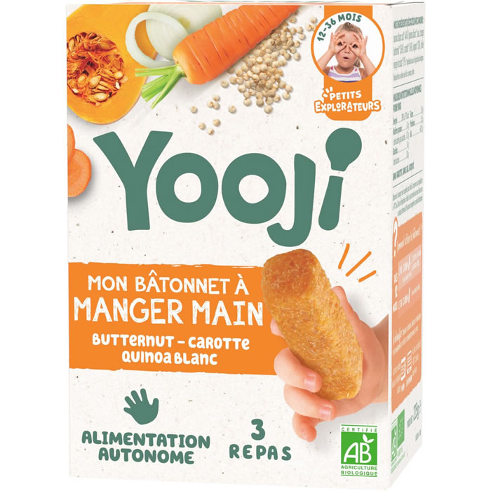 YOOJI Bâtonnets de butternut, carotte et quinoa dès 12 mois bio
