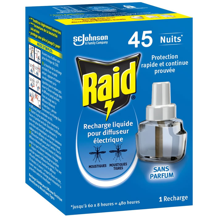 RAID Recharge pour diffuseur électrique anti-moustiques