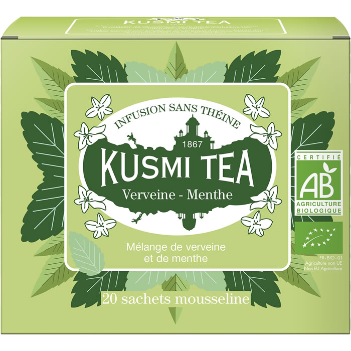 KUSMI TEA Infusion Verveine et menthe bio