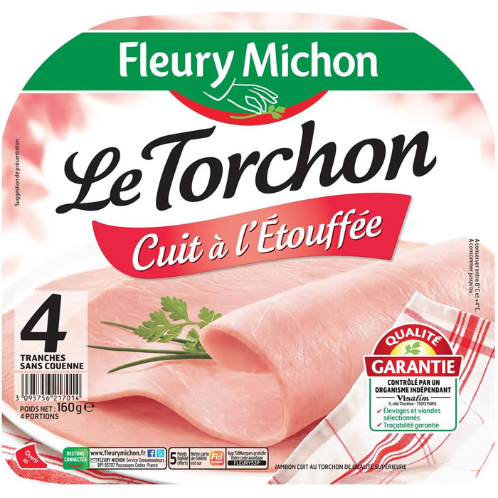 FLEURY MICHON Le Torchon Jambon cuit à l'étouffée