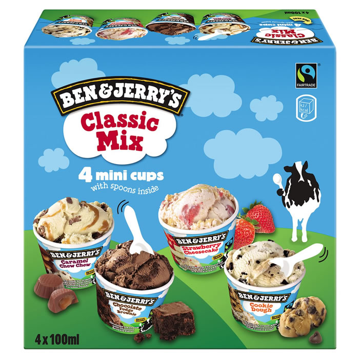 BEN & JERRY'S Classic Mix Assortiment de mini crème glacée