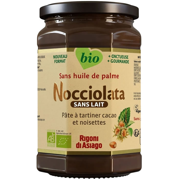 NOCCIOLATA Pâte à tartiner au cacao et noisettes sans lait bio