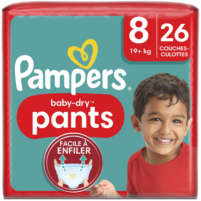 PAMPERS : Baby-Dry Pants - Couches-culottes taille 8 (19 kg et +)