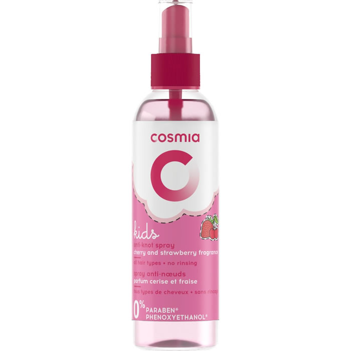 COSMIA Kids Spray démêlant anti-noeuds cerise, fraise
