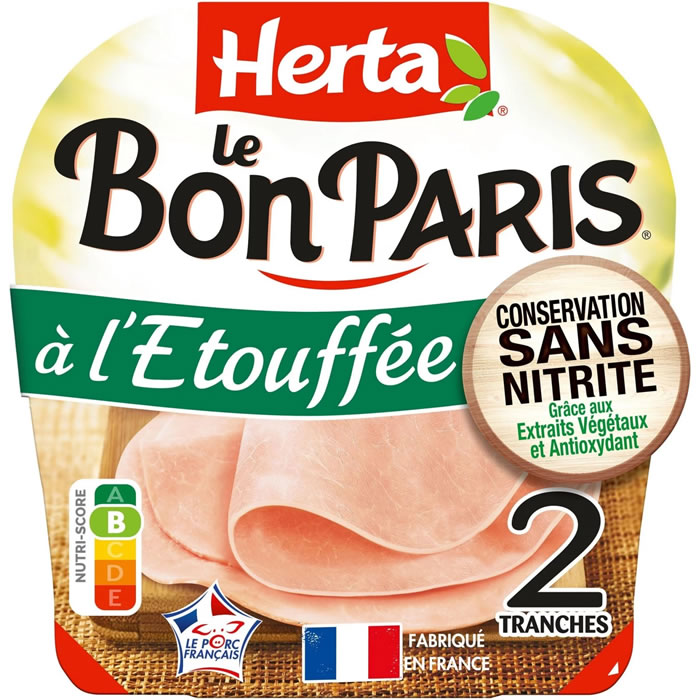 HERTA Le Bon Paris Jambon cuit à l'étouffée sans nitrite