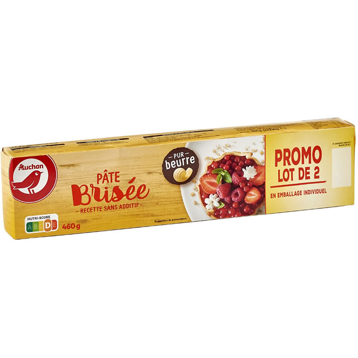 AUCHAN Pâte brisée pur beurre