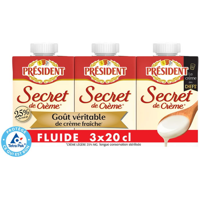 PRESIDENT Secret Crème fluide légère 25% M.G