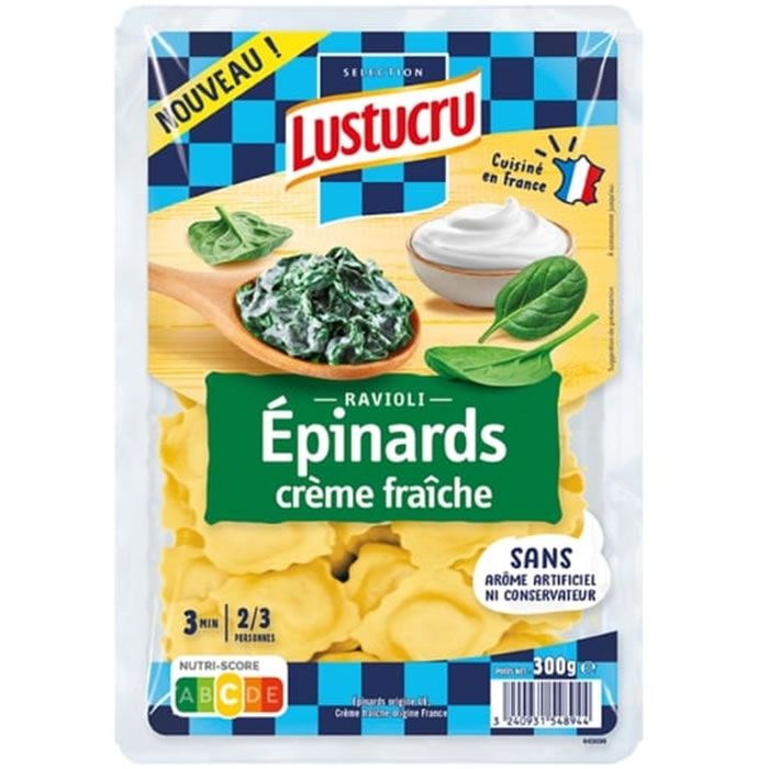 LUSTUCRU Ravioli aux épinards et crème fraîche