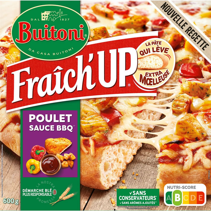 BUITONI Fraîch'Up Pizza au poulet barbecue