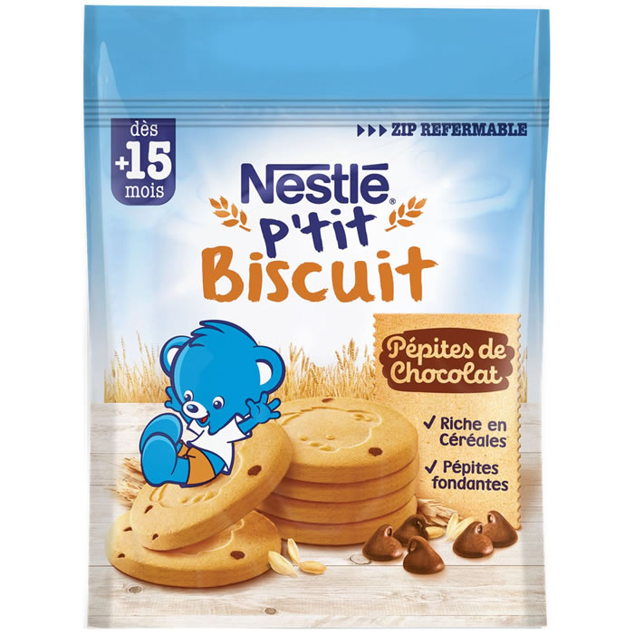 NESTLE P'tit Biscuit Biscuits aux pépites de chocolat dès 15 mois