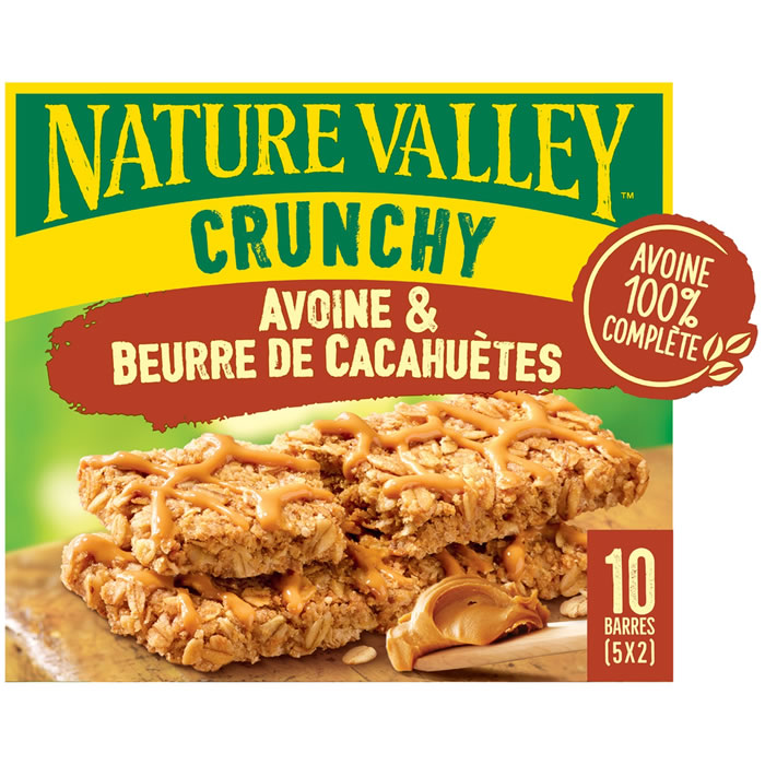 NATURE VALLEY Crunchy Barre de céréales à l'avoine et beurre de cacahuètes