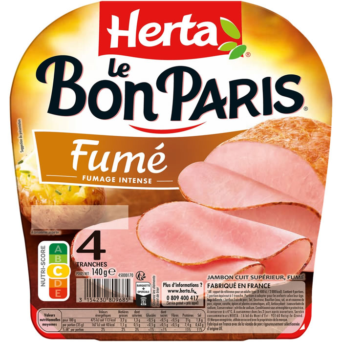 HERTA Le Bon Paris Jambon fumé