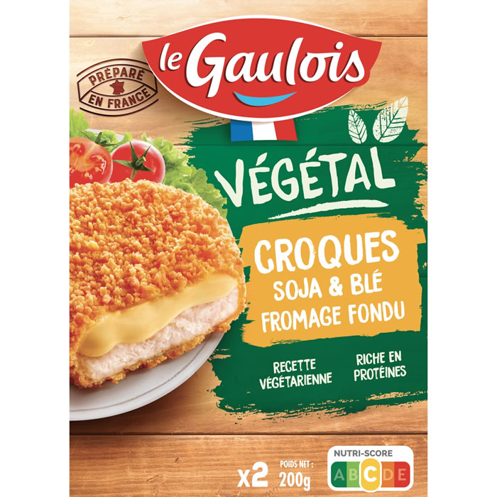 LE GAULOIS Végétal Croques au soja, blé et fromage fondu