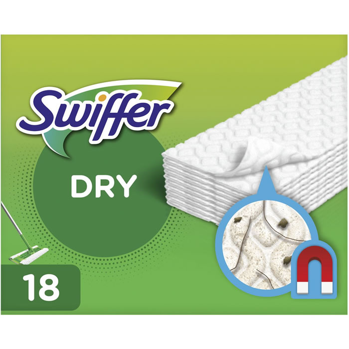 SWIFFER Dry Lingettes pour balai anti-poussière febreze