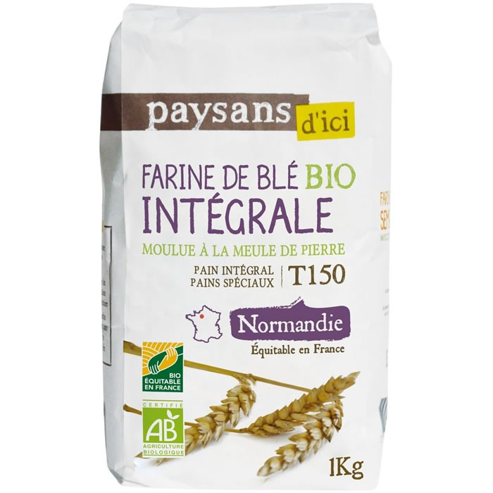 PAYSANS D'ICI Farine de blé intégrale bio T 150
