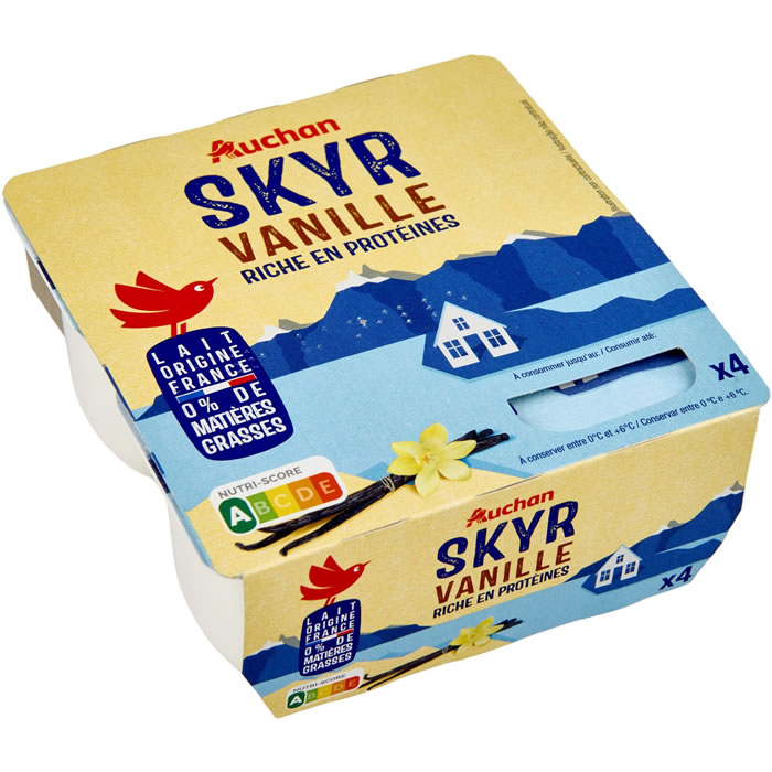 AUCHAN Skyr à la vanille 0% M.G