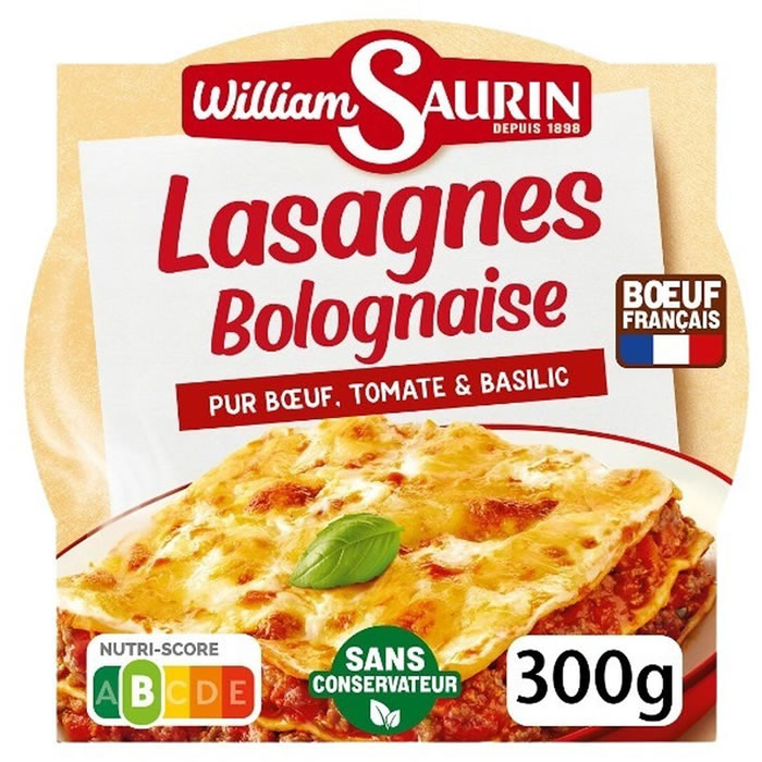 WILLIAM SAURIN Lasagnes à la bolognaise micro-ondes
