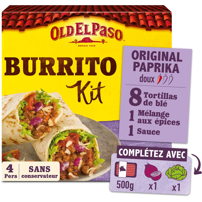 OLD EL PASO : Kit pour burritos original paprika doux - chronodrive