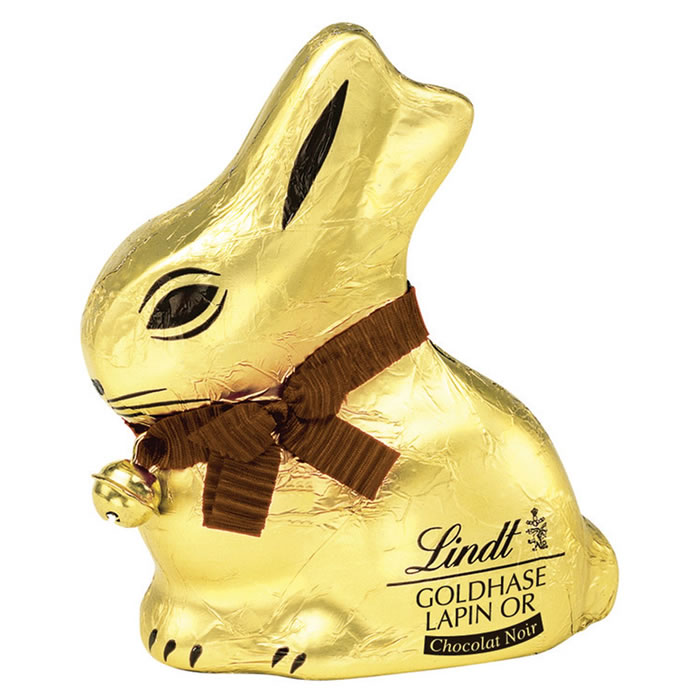 LINDT Lapin Or Chocolat noir moulage lapin