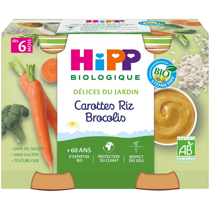 HIPP Carottes riz brocolis bio dès 6 mois