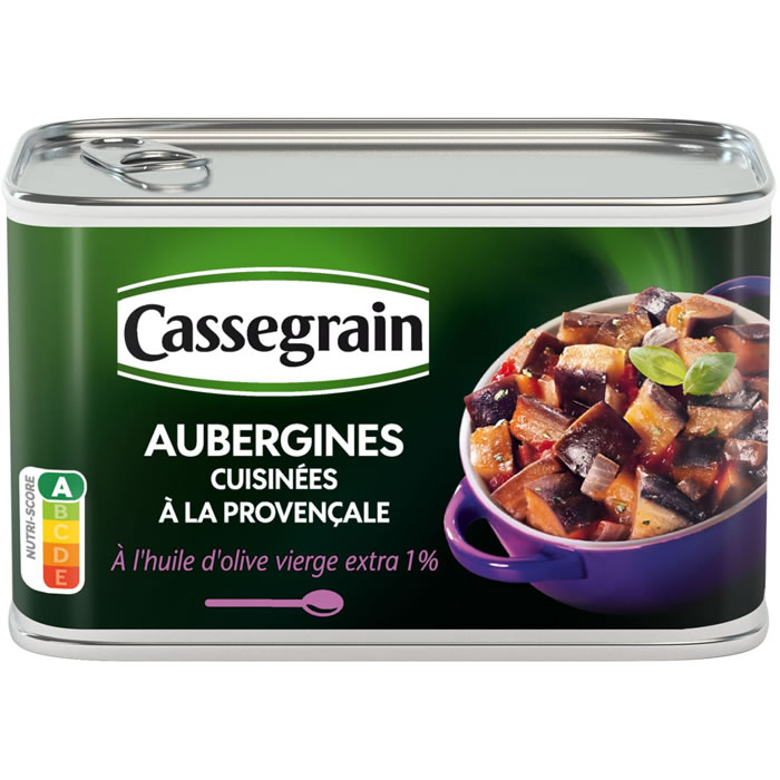 CASSEGRAIN Aubergines cuisinées à la Provençale et huile d'olive