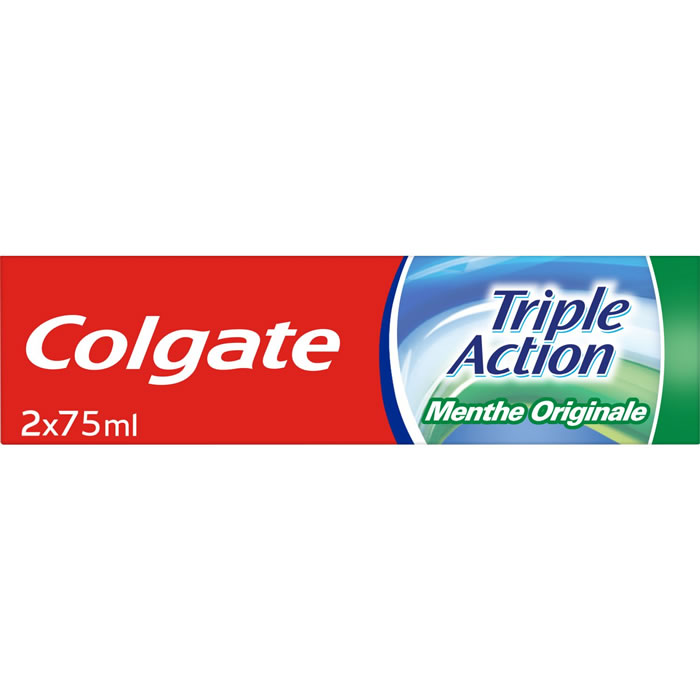 COLGATE Triple Action Dentifrice menthe originale
