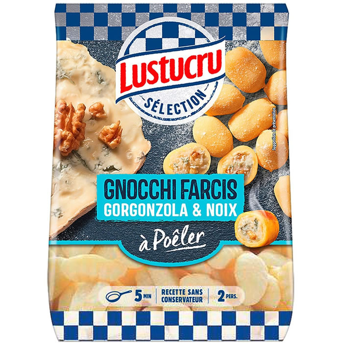 LUSTUCRU Gnocchi à poêler fourré au gorgonzola, mozzarella et noix.