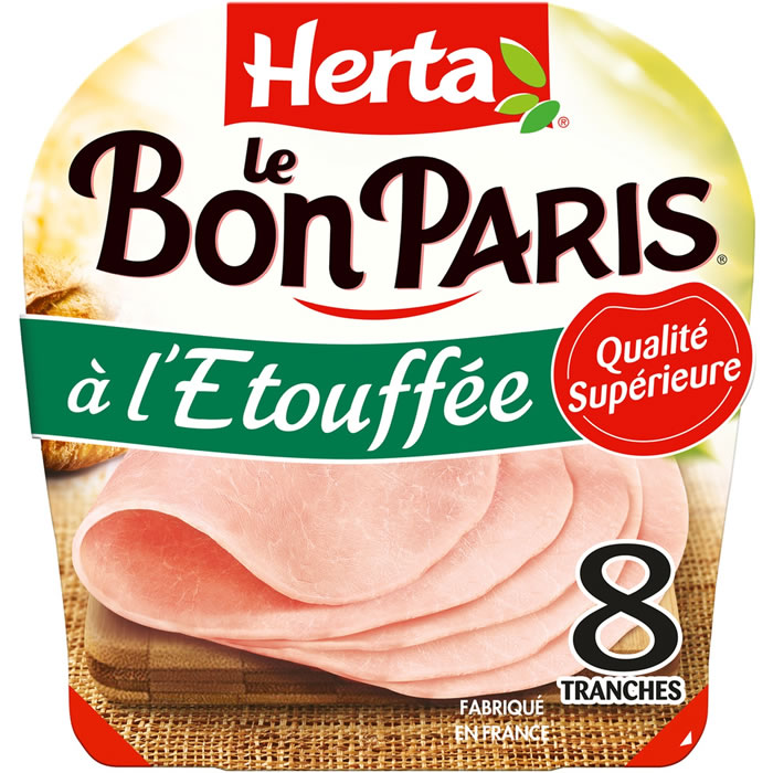 HERTA Le Bon Paris Jambon cuit à l'étouffée sans couenne