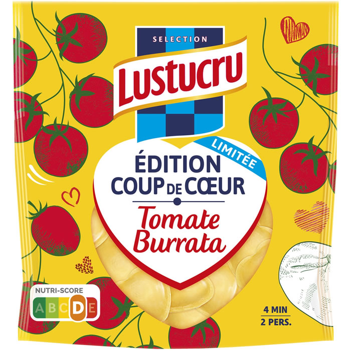 LUSTUCRU Raviolis coeur à la burrata, tomates et mozzarella
