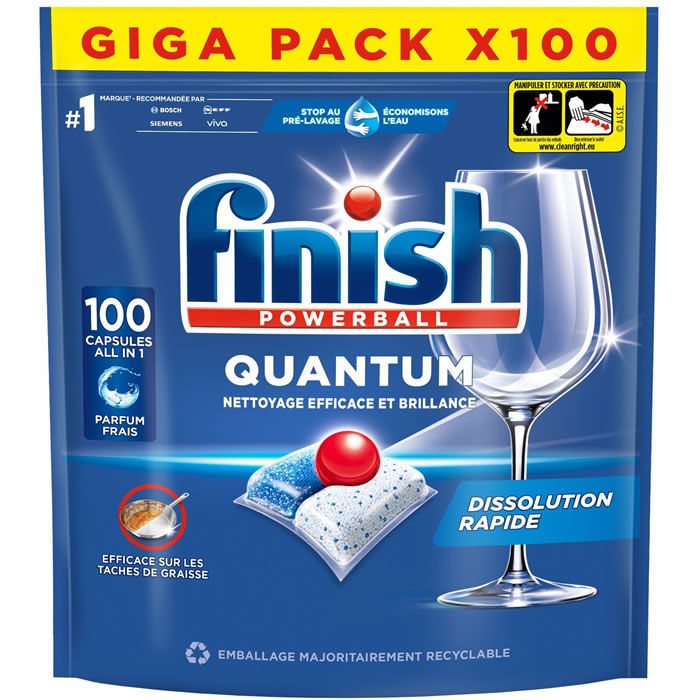 FINISH Powerball Quantum Capsules lave-vaisselle tout en 1