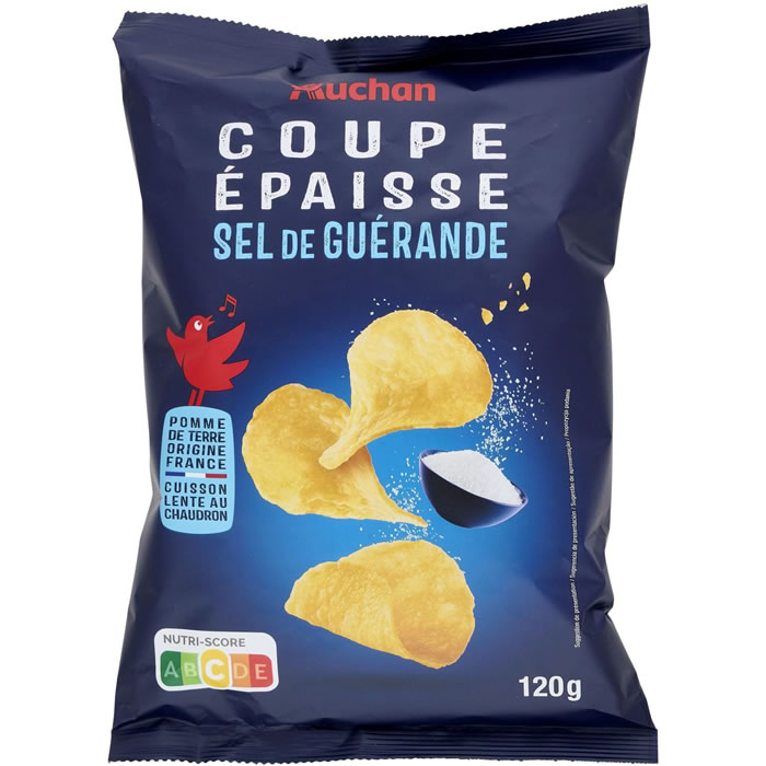 AUCHAN Chips nature au sel de Guérande