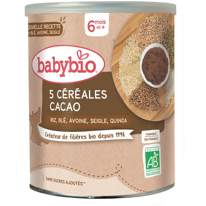 BABYBIO Céréales cacao avec quinoa bio dès 8 mois