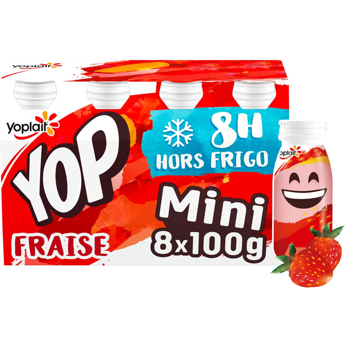 YOPLAIT Mini Yop Yaourts à boire à la fraise