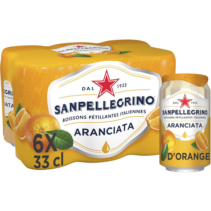 SAN PELLEGRINO Aranciata Boisson pétillante aromatisée au jus d'orange Aranciata