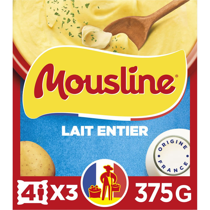 MOUSLINE Purée de pommes de terre au lait entier