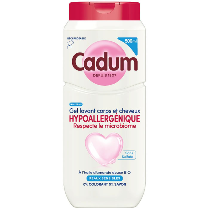 CADUM Gel douche et shampoing 2en1 hypoallergénique