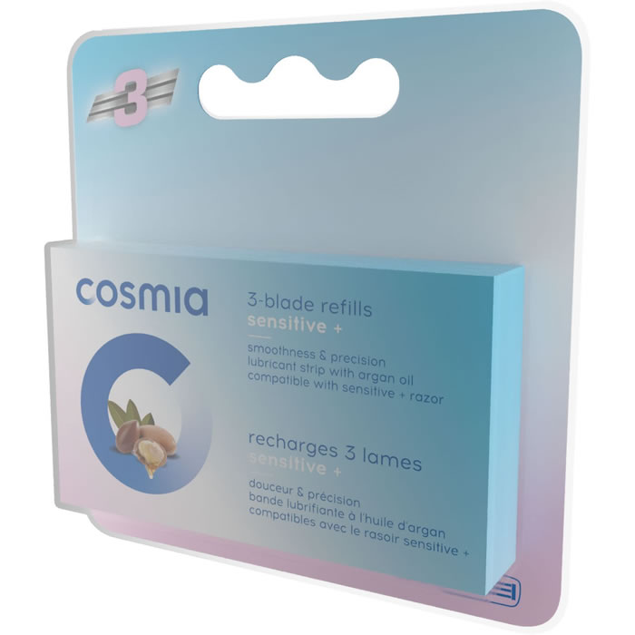 COSMIA Sensitive + Recharge pour rasoir 3 lames
