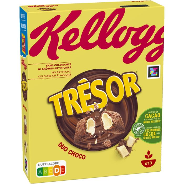 KELLOGG'S Trésor Céréales fourrées aux deux chocolats