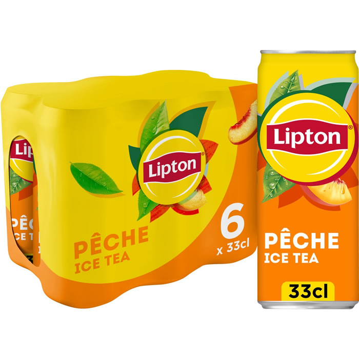 LIPTON Ice Tea Thé noir glacé aromatisé à la pêche