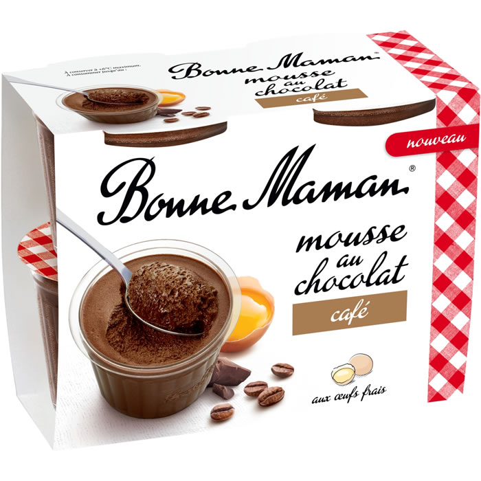 BONNE MAMAN Mousse au chocolat et café