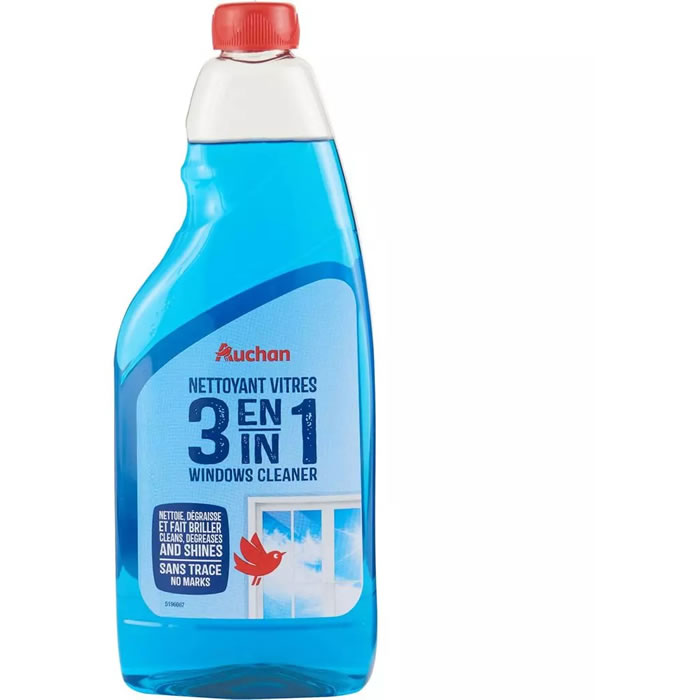 AUCHAN Recharge nettoyant spray vitres 3 en 1